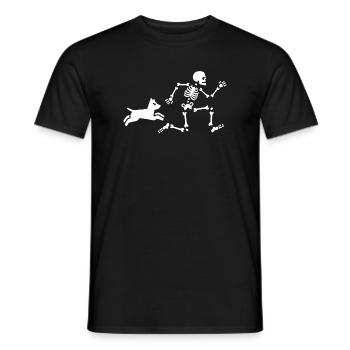 Dog mom entraineur de chien squelette os - T-shirt homme - noir - Devant - AI Model Male 178 light (178cm)
