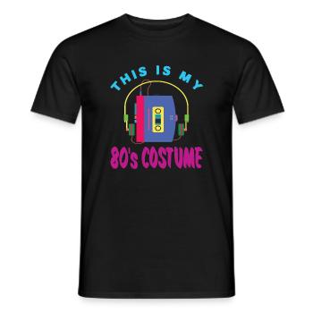 This Is My 80s 80s 80's Costume 80s Party Costume - Men's T-Shirt - black - Front - AI Model Male 178 light (178cm)