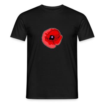 Coquelicot artistique sur toile - T-shirt homme - noir - Devant - AI Model Male 178 light (178cm)