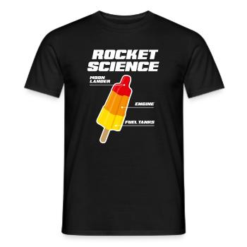 Rocket science popsicle science de fusée - T-shirt homme - noir - Devant - AI Model Male 178 light (178cm)