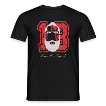 THE BEARD Maillot de basket numéro 13 Barbe - T-shirt homme - noir - Devant - AI Model Male 178 light (178cm)