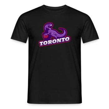 Maillot streetwear pour fans de basketball des Toronto Dino - T-shirt homme - noir - Devant - AI Model Male 178 light (178cm)