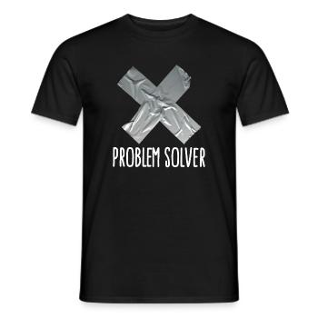 Problem solver lustig Klebeband Mann Vater - Männer T-Shirt - Schwarz - Vorne - AI Model Male 178 light (178cm)