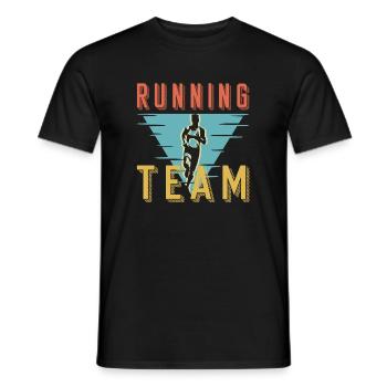 Retro Running Team Sprint Club Grafik - Männer T-Shirt - Schwarz - Vorne - AI Model Male 178 light (178cm)