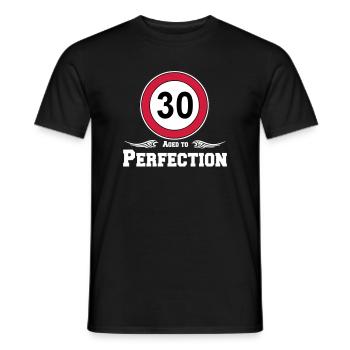 30.Anniversaire , vieilli à la perfection 30 (25) - T-shirt homme - noir - Devant - AI Model Male 178 light (178cm)