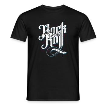 Rock and Roll - Rock 'n' Roll - Rocknroll - T-shirt homme - noir - Devant - AI Model Male 178 light (178cm)