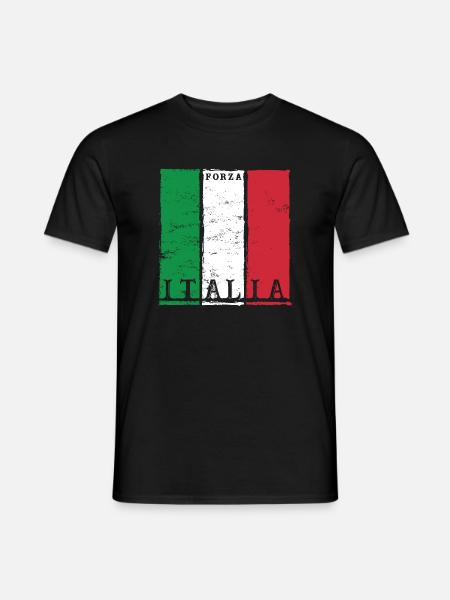 Italia - Italy - Forza Azzurri - Forza Italia - Men's T-Shirt - black
