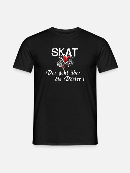 Skat lustige Sprüche Spielfarben Spielblatt Symbol - Männer T-Shirt - Schwarz
