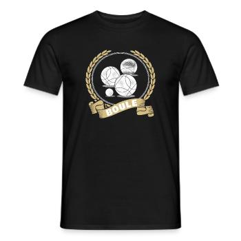 Boule boules Jeu Pétanque Boules Sport Tournoi - T-shirt homme - noir - Devant - AI Model Male 178 light (178cm)