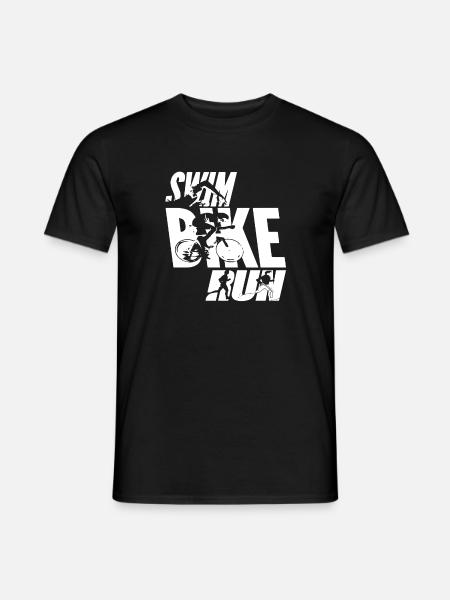 Swim Bike Run - Men's T-Shirt - black