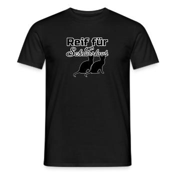 Urlaub Katze Katzen Tiere Haustier Spruch - Männer T-Shirt - Schwarz - Vorne - AI Model Male 178 light (178cm)