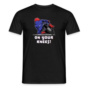 Motorbike motorbikes racing driver biker motorsport - Men's T-Shirt - black - Front - AI Model Male 178 light (178cm)