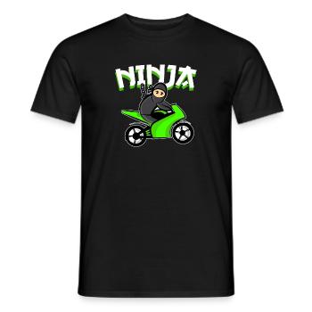 Biker Ninja Motorcyclist Motorbikes Motorbike - Men's T-Shirt - black - Front - AI Model Male 178 light (178cm)