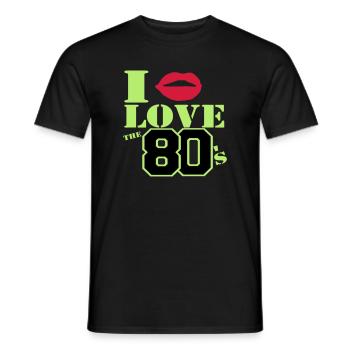 Ich liebe die 80er Jahre - Männer T-Shirt - Schwarz - Vorne - AI Model Male 178 light (178cm)