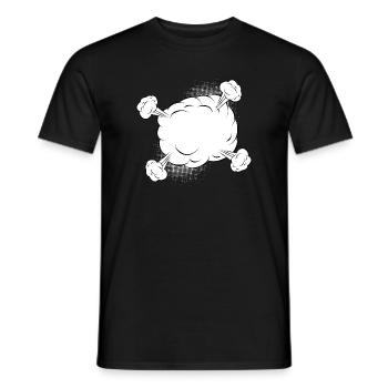 Empty comic fight cloud for your own texts & motifs - Men's T-Shirt - black - Front - AI Model Male 178 light (178cm)