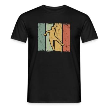 Handball bounce in colour blocks - Men's T-Shirt - black - Front - AI Model Male 178 light (178cm)