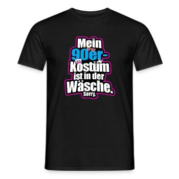 Mein 90er Jahre Kostüm In Der Wäsche Motto Party - Männer T-Shirt - Schwarz - Vorne - AI Model Male 178 light (178cm)