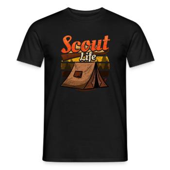Scout Camping - Men's T-Shirt - black - Front - AI Model Male 178 light (178cm)