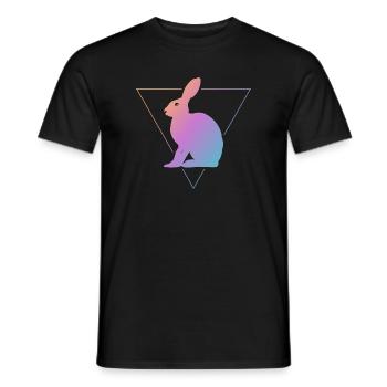 Feldhase Bunt - Männer T-Shirt - Schwarz - Vorne - AI Model Male 178 light (178cm)