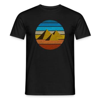 Ägypten Retro Pyramiden Vintage Geschenkidee Kairo - Männer T-Shirt - Schwarz - Vorne - AI Model Male 178 light (178cm)