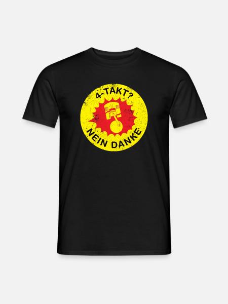 4-Takt nein danke ultimatives Ossi Schrauber Motiv - Männer T-Shirt - Schwarz