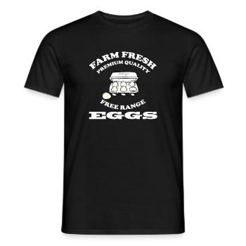 EGGS - Männer T-Shirt - Schwarz - Vorne - AI Model Male 178 light (178cm)