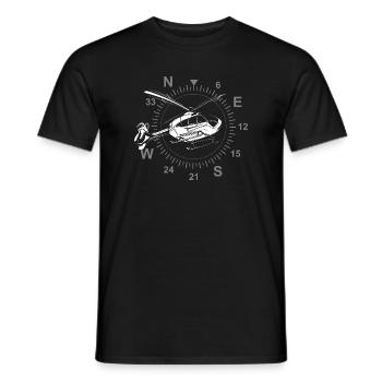 helicopter illustration symbol heli hubschrauber - Männer T-Shirt - Schwarz - Vorne - AI Model Male 178 light (178cm)