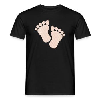 empreintes de bébé mignon - T-shirt homme - noir - Devant - AI Model Male 178 light (178cm)