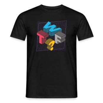 What THE FUCK WTF - Men's T-Shirt - black - Front - AI Model Male 178 light (178cm)