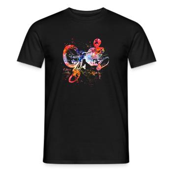 Cool BMX - Bike - MTB - Freestyle - Men's T-Shirt - black - Front - AI Model Male 178 light (178cm)