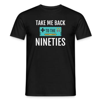 90s Party Disco Retro Revival Festival - Men's T-Shirt - black - Front - AI Model Male 178 light (178cm)