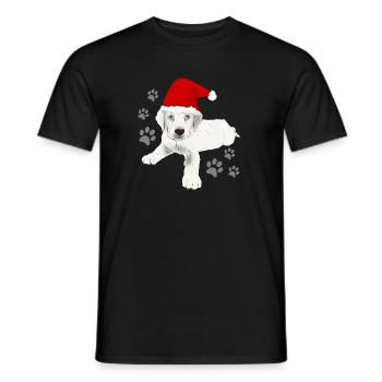 Labrador Weihnachts Motiv - Männer T-Shirt - Schwarz - Vorne - AI Model Male 178 light (178cm)