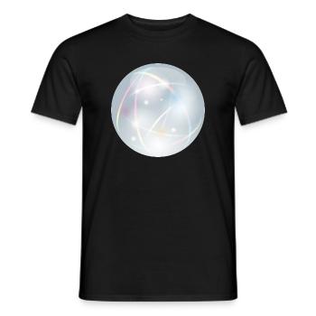 Crystal ball with delicate light reflections in pastel - Men's T-Shirt - black - Front - AI Model Male 178 light (178cm)