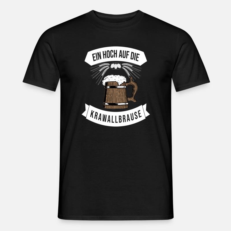 Kraftvolles Biergarten-Design mit Spruch - Männer T-Shirt - Schwarz