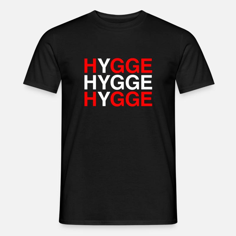 HYGGE Danimarca Danimarca Bandiera danese - T-shirt uomo - nero