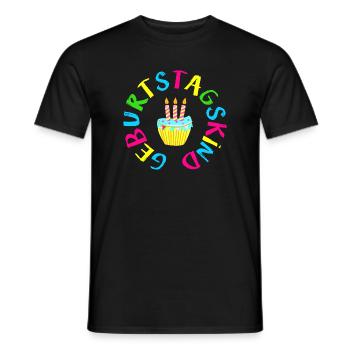 Geburtstagskind / Geburtstag, Geburtstagskuchen - Männer T-Shirt - Schwarz - Vorne - AI Model Male 178 light (178cm)