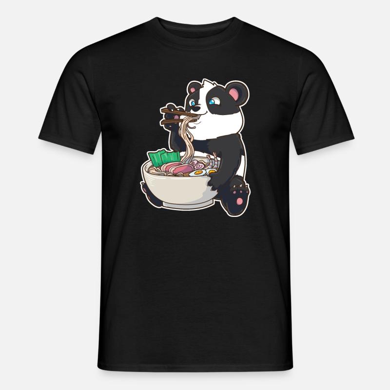 Ramen Panda - Männer T-Shirt - Schwarz