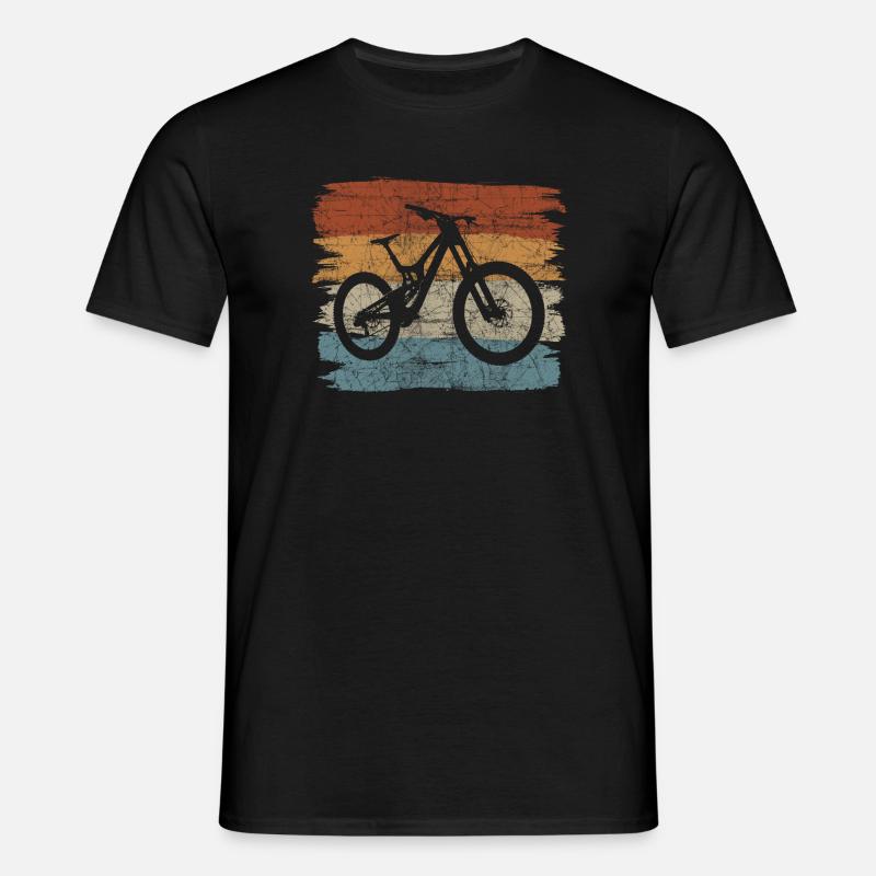 Retro Sunset Bicycle Silhouette - Men's T-Shirt - black