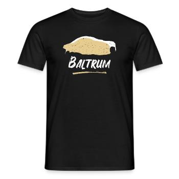 Baltrum | Vintage retro map - Men's T-Shirt - black - Front - AI Model Male 178 light (178cm)