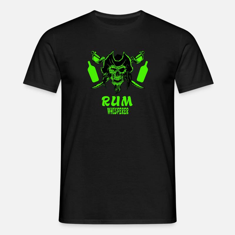 Rum Flüsterer - Männer T-Shirt - Schwarz