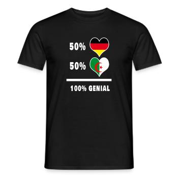 Germany and Algeria Awesome / Gift - Men's T-Shirt - black - Front - AI Model Male 178 light (178cm)