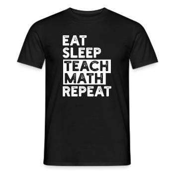 Professeur de mathématiques Mathématiques - T-shirt homme - noir - Devant - AI Model Male 178 light (178cm)