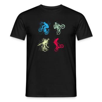 BMX / Bmx / bmx / idée cadeau / anniversaire - T-shirt homme - noir - Devant - AI Model Male 178 light (178cm)