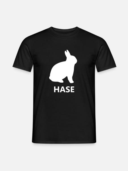 Hase - Männer T-Shirt - Schwarz