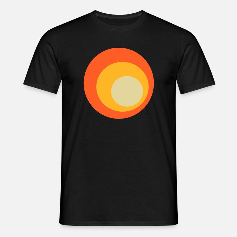 70s Circles Pattern - Men's T-Shirt - black