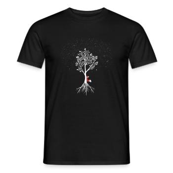 Saule au renard et aux racines - T-shirt homme - noir - Devant - AI Model Male 178 light (178cm)