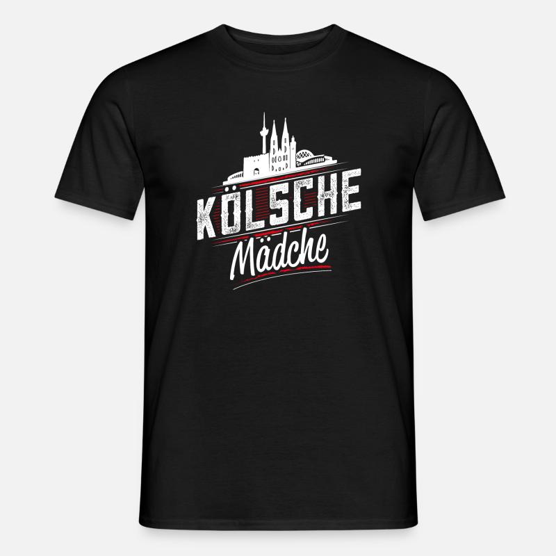 Kölsche Mädche - Kölsches Mädchen - Köln - Männer T-Shirt - Schwarz