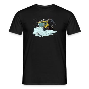 gelbe Schneeschaufel - Männer T-Shirt - Schwarz - Vorne - AI Model Male 178 light (178cm)