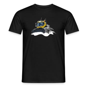 gelber Schneeschaufelschnee - Männer T-Shirt - Schwarz - Vorne - AI Model Male 178 light (178cm)