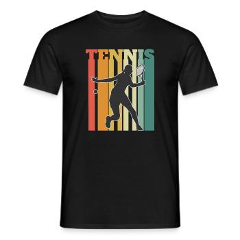 Tennis Womens Retro - Men's T-Shirt - black - Front - AI Model Male 178 light (178cm)